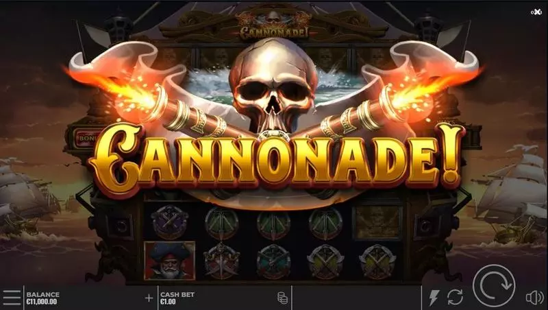 Cannonade!  Real Money Slot made by Yggdrasil - Logo