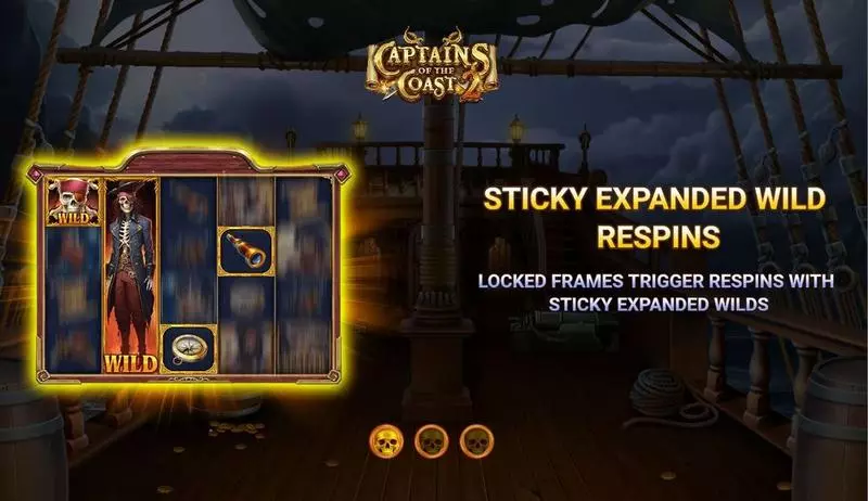 Captains of the Coast 2  Real Money Slot made by Wizard Games - Introduction Screen
