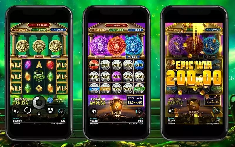 Cash Flip Medusa  Real Money Slot made by Snowborn Games - Introduction Screen