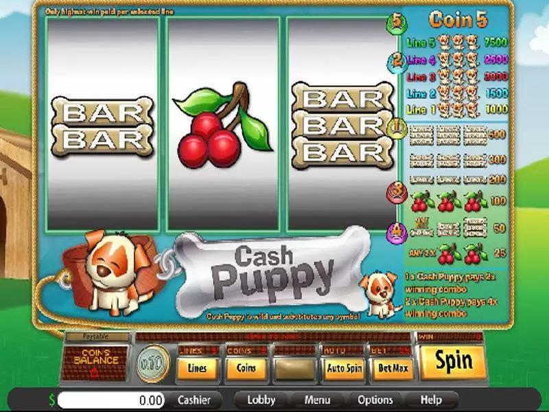 Cash Puppy  Real Money Slot made by Saucify - Main Screen Reels