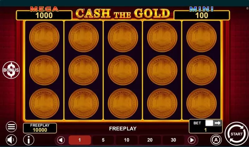Cash The Gold Hold And Win  Real Money Slot made by 1Spin4Win - Main Screen Reels