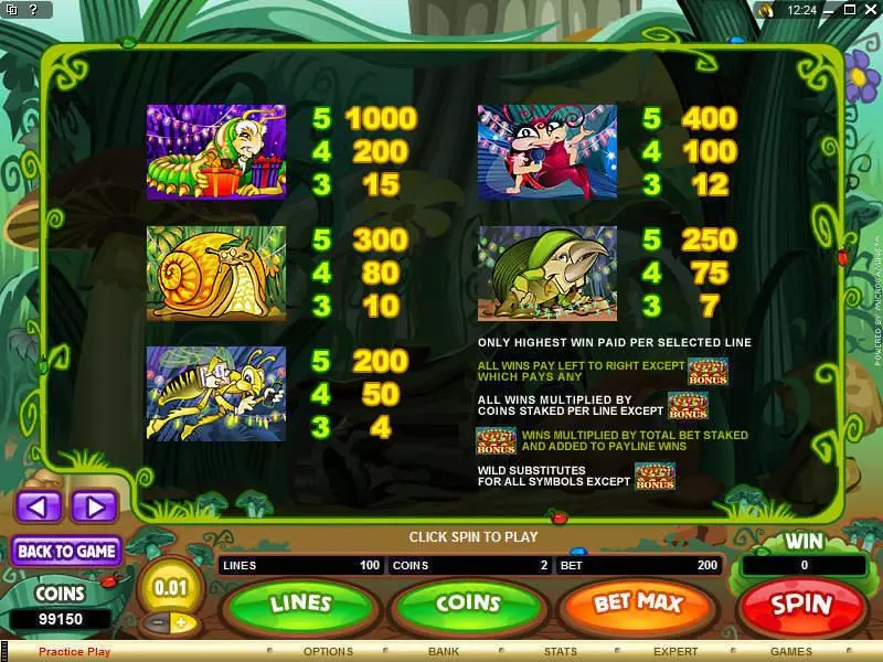 Cashapillar  Real Money Slot made by Microgaming - Info and Rules