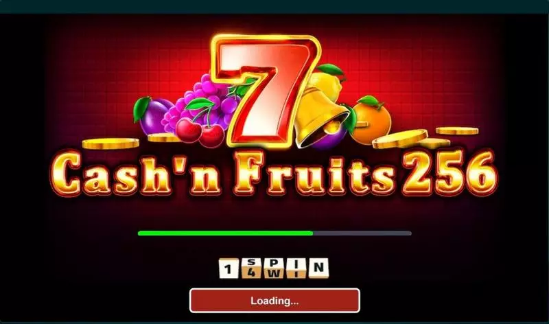 Cash'n Fruits 256  Real Money Slot made by 1Spin4Win - Introduction Screen