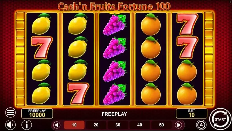 Cash'n Fruits Fortune 100  Real Money Slot made by 1Spin4Win - Main Screen Reels