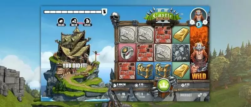 Castle Builder  Real Money Slot made by Microgaming - Main Screen Reels