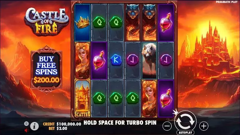 Castle of Fire  Real Money Slot made by Pragmatic Play - Main Screen Reels