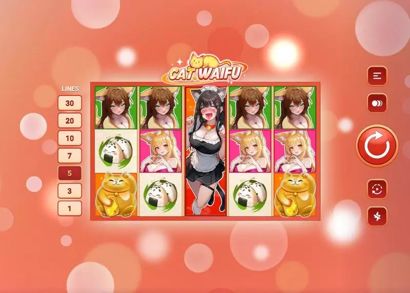 Cat Waifu  Real Money Slot made by TrueLab Games - Main Screen Reels