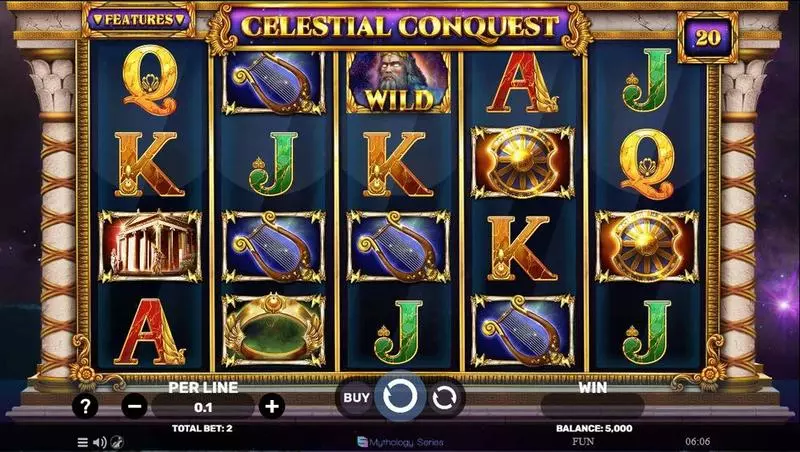 Celestial Conquest  Real Money Slot made by Spinomenal - Main Screen Reels