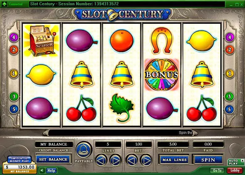 Century  Real Money Slot made by 888 - Main Screen Reels