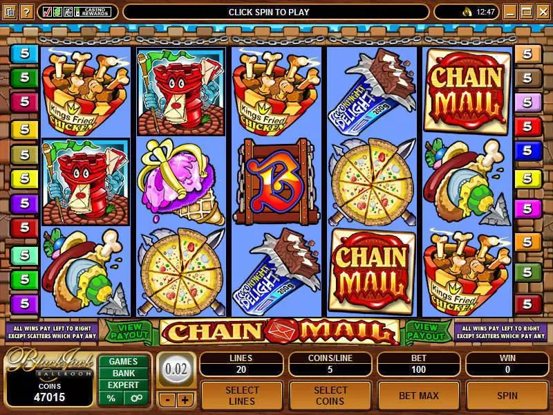Chain Mail  Real Money Slot made by Microgaming - Main Screen Reels