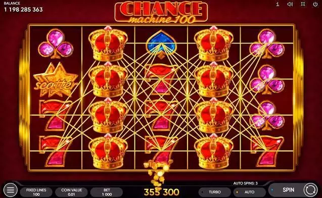 Chance Machine 100  Real Money Slot made by Endorphina - Main Screen Reels
