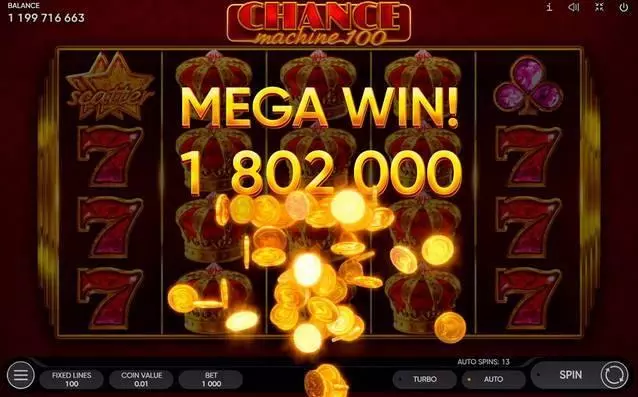 Chance Machine 100  Real Money Slot made by Endorphina - Winning Screenshot