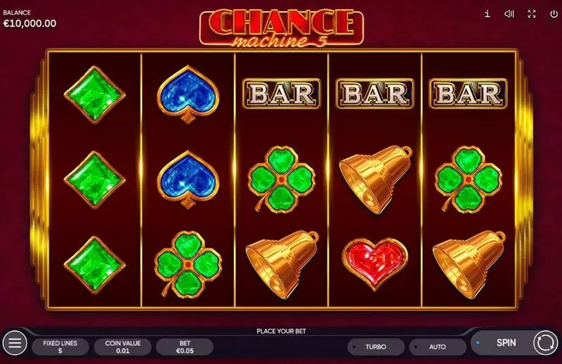 Chance Machine 5  Real Money Slot made by Endorphina - Main Screen Reels