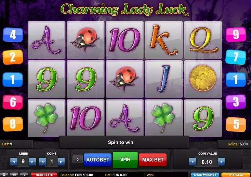 Charming Lady Luck  Real Money Slot made by 1x2 Gaming - Main Screen Reels