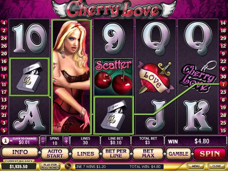Cherry Love  Real Money Slot made by PlayTech - Bonus 1