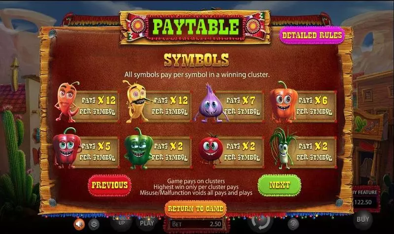 Chillipop  Real Money Slot made by BetSoft - Paytable