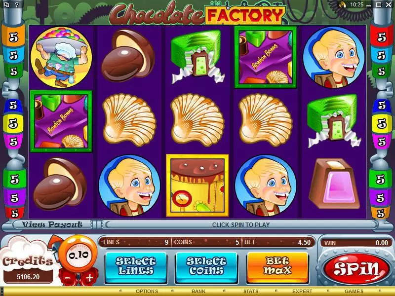 Chocolate Factory  Real Money Slot made by Microgaming - Main Screen Reels