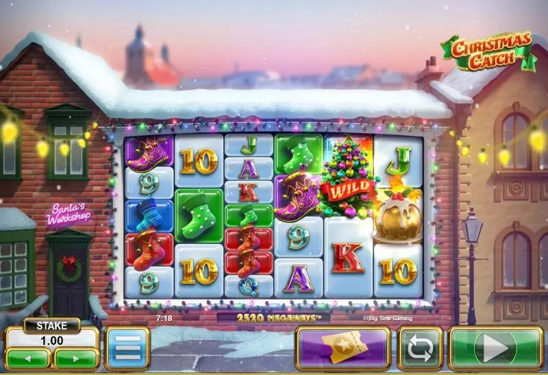 Christmas Catch  Real Money Slot made by Big Time Gaming - Main Screen Reels