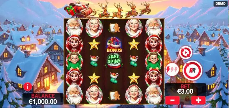 Christmas Wins 2  Real Money Slot made by Red Rake Gaming - Main Screen Reels