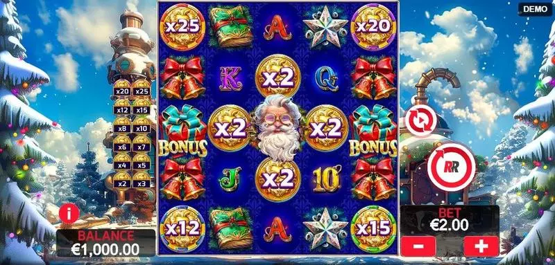 Christmas Wins  Real Money Slot made by Red Rake Gaming - Main Screen Reels