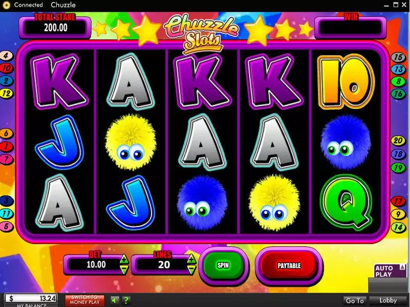 Chuzzle  Real Money Slot made by 888 - Main Screen Reels