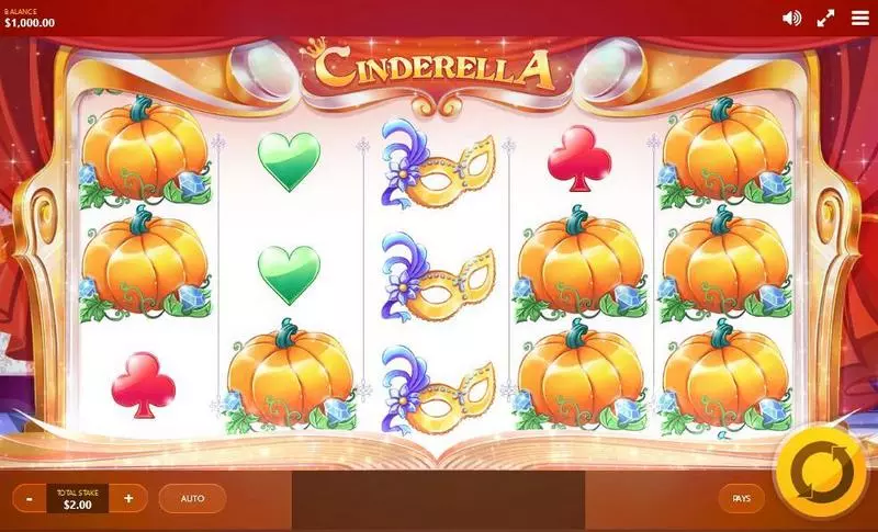 Cinderella  Real Money Slot made by Red Tiger Gaming - Main Screen Reels