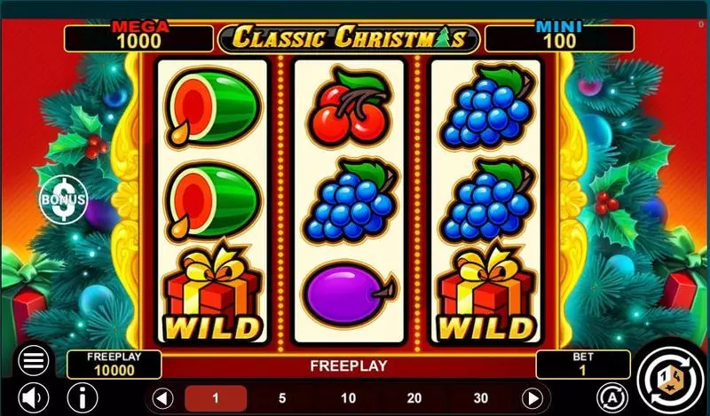 Classic Christmas Hold And Win  Real Money Slot made by 1Spin4Win - Main Screen Reels