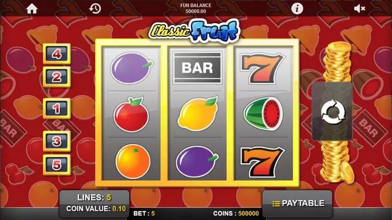 Classic Fruit  Real Money Slot made by 1x2 Gaming - Main Screen Reels