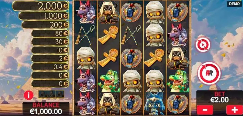 Cleo Team  Real Money Slot made by Red Rake Gaming - Main Screen Reels