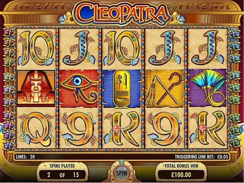 Cleopatra  Real Money Slot made by IGT - Introduction Screen