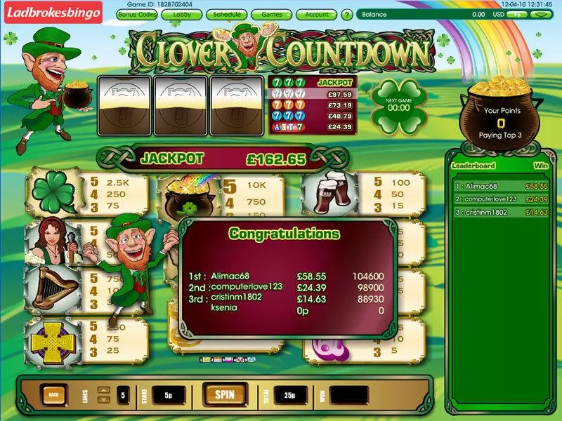 Clover Countdown Mini  Real Money Slot made by Virtue Fusion - Bonus 1