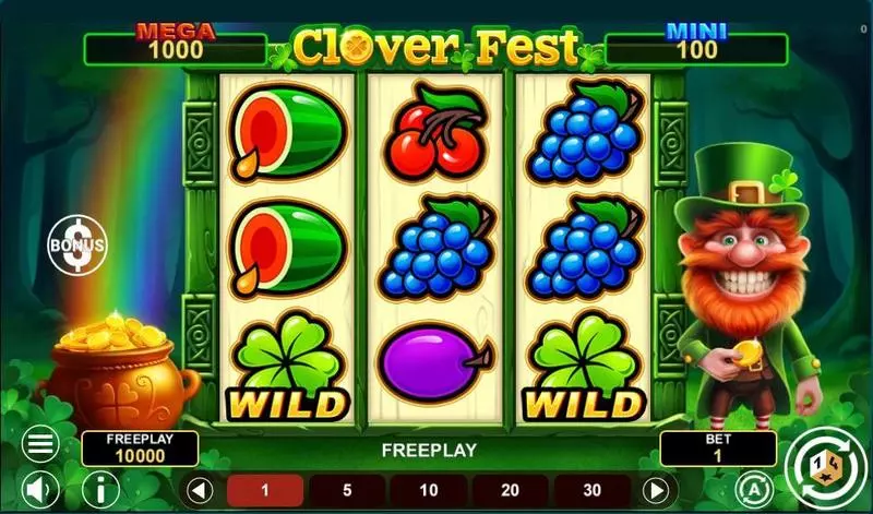 Clover Fest Hold And Win  Real Money Slot made by 1Spin4Win - Main Screen Reels