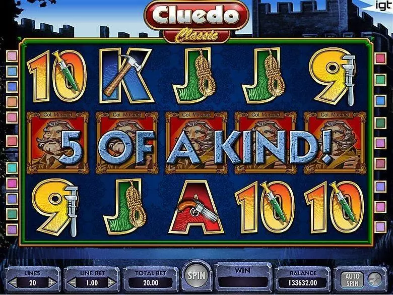 Cluedo  Real Money Slot made by IGT - Introduction Screen