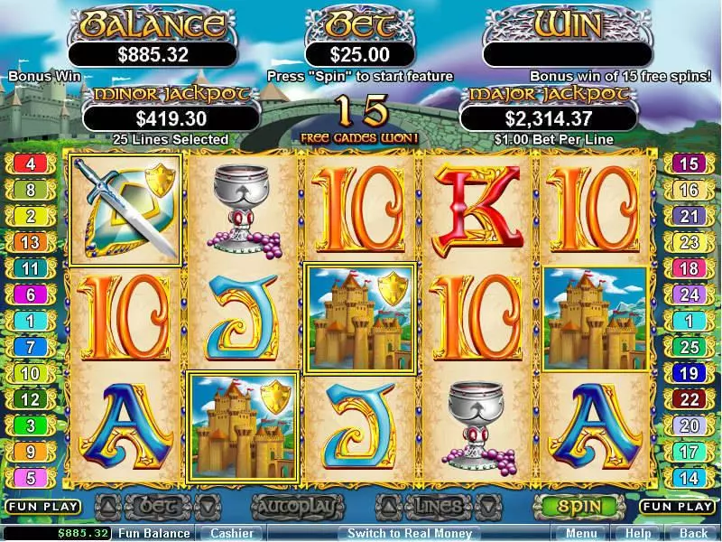 Coat of Arms  Real Money Slot made by RTG - Bonus 1