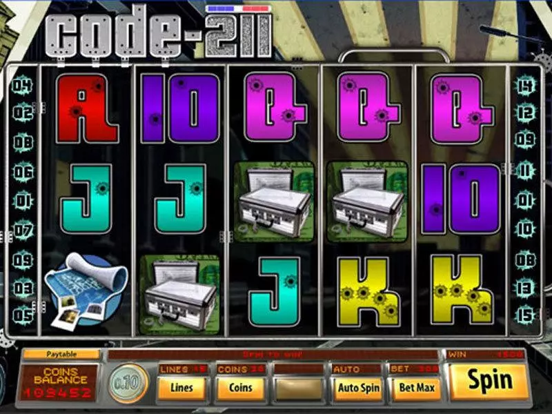 Code 211  Real Money Slot made by Saucify - Main Screen Reels