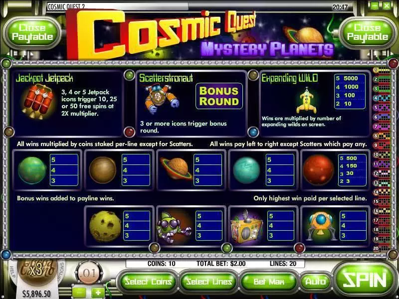 Cosmic Quest Episode Two  Real Money Slot made by Rival - Info and Rules