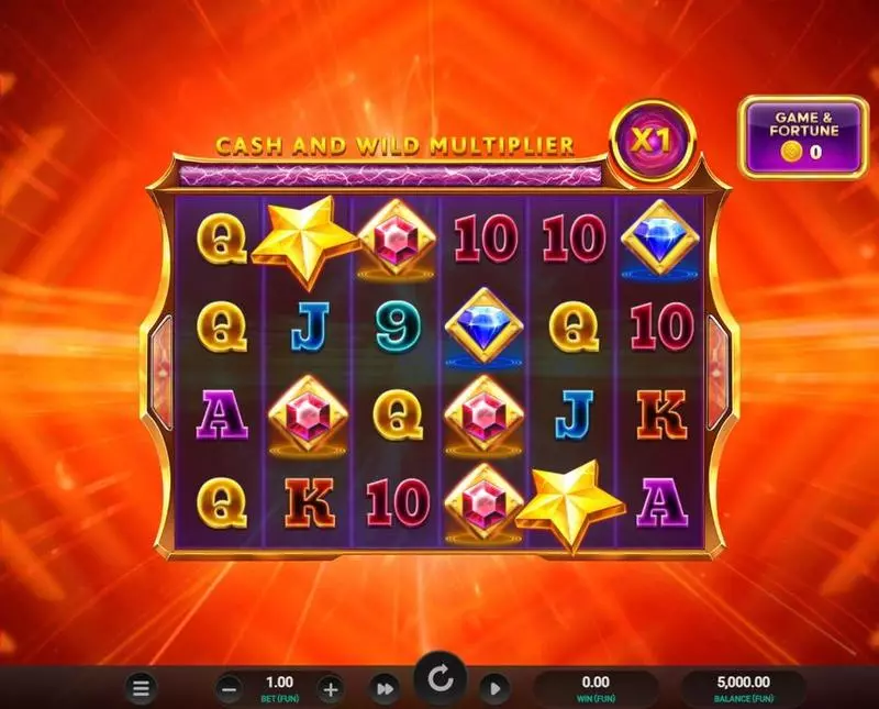 Cosmic Rush  Real Money Slot made by Four Leaf Gaming - Main Screen Reels