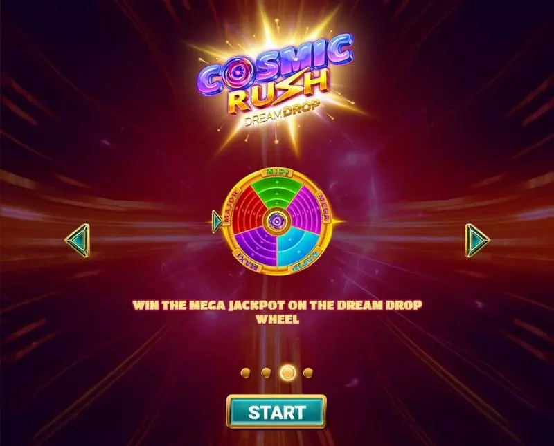Cosmic Rush  Real Money Slot made by Four Leaf Gaming - Wheel of prizes