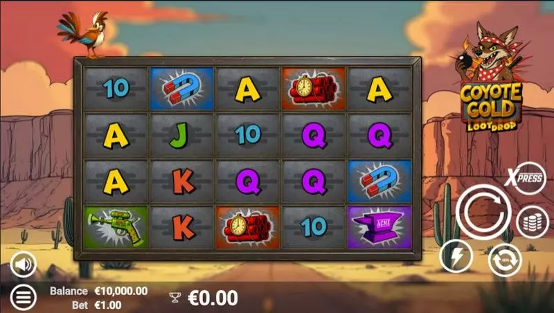 Coyote Gold  Real Money Slot made by AvatarUX - Main Screen Reels