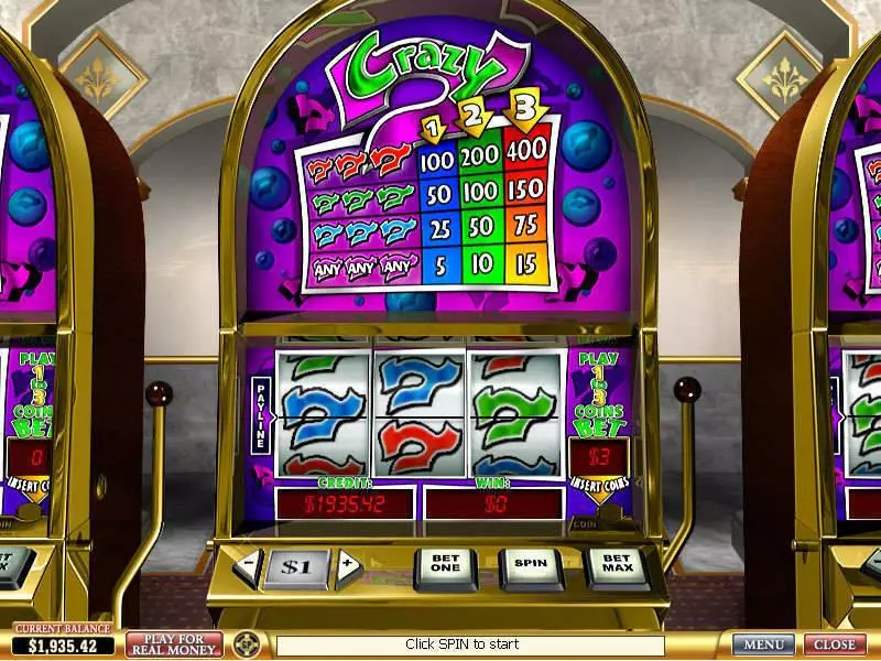 Crazy 7  Real Money Slot made by PlayTech - Main Screen Reels