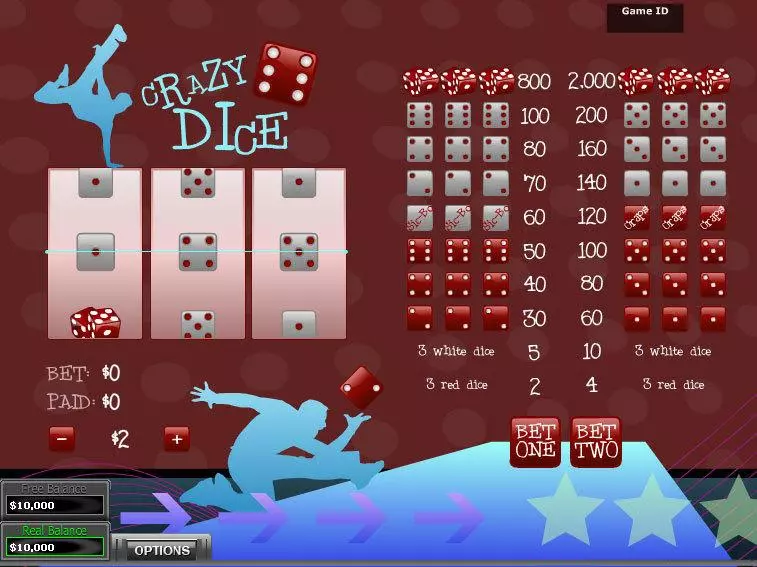 Crazy Dice  Real Money Slot made by DGS - Main Screen Reels