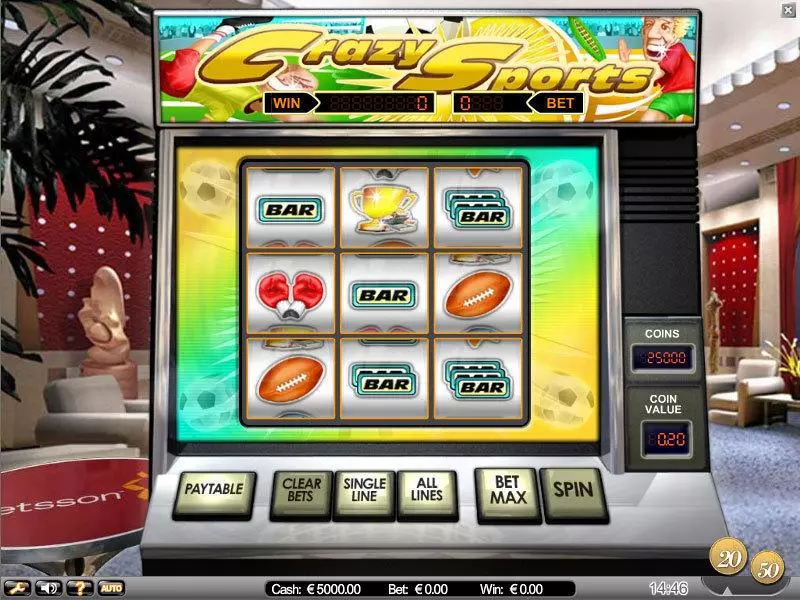 Crazy Sports  Real Money Slot made by NetEnt - Main Screen Reels