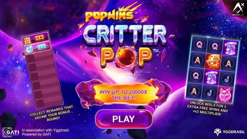 CritterPop  Real Money Slot made by AvatarUX - Info and Rules