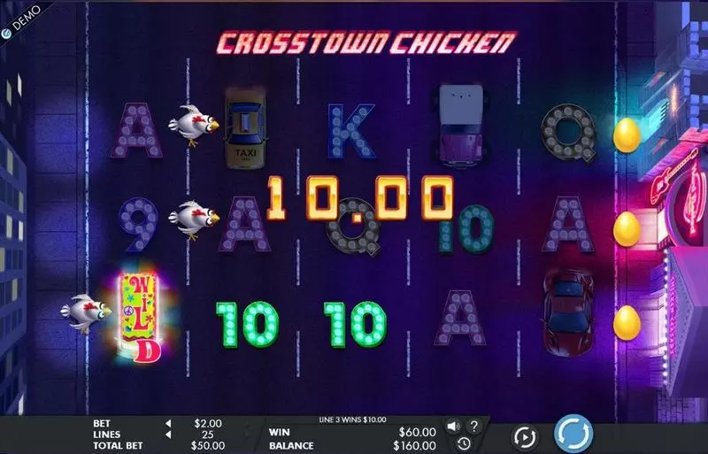 Crosstown Chicken  Real Money Slot made by Genesis - Main Screen Reels
