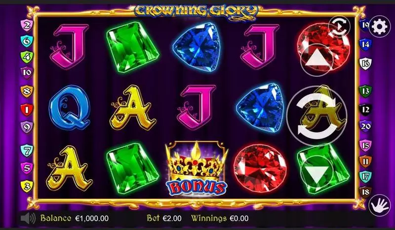 Crowning Glory   Real Money Slot made by Betdigital - Main Screen Reels