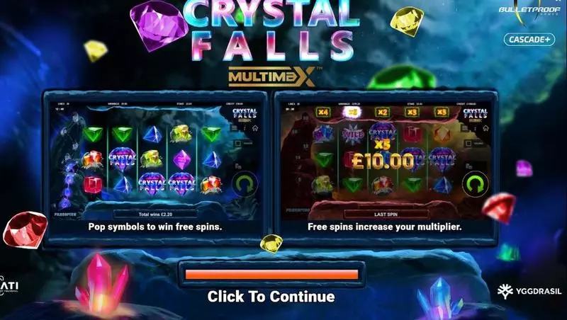 Crystal Falls Multimax  Real Money Slot made by Bulletproof Games - Info and Rules