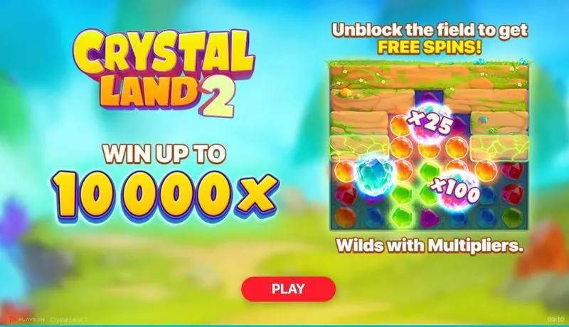 Crystal Land 2  Real Money Slot made by Playson - Introduction Screen