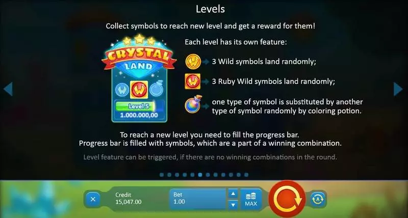Crystal Land  Real Money Slot made by Playson - Bonus 1