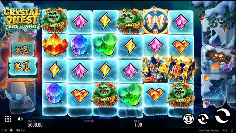 Crystal Quest: Frostlands  Real Money Slot made by Thunderkick - Main Screen Reels