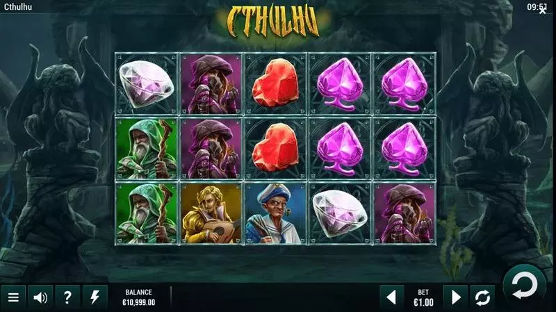 Cthulhu  Real Money Slot made by G.games - Main Screen Reels